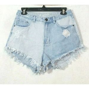 GAP | NWT Dark Wash Denim Jeans W/ Fade Detail Rolled Shorts Size 12